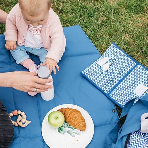 Playmat Changing Tote Ziggy Blue